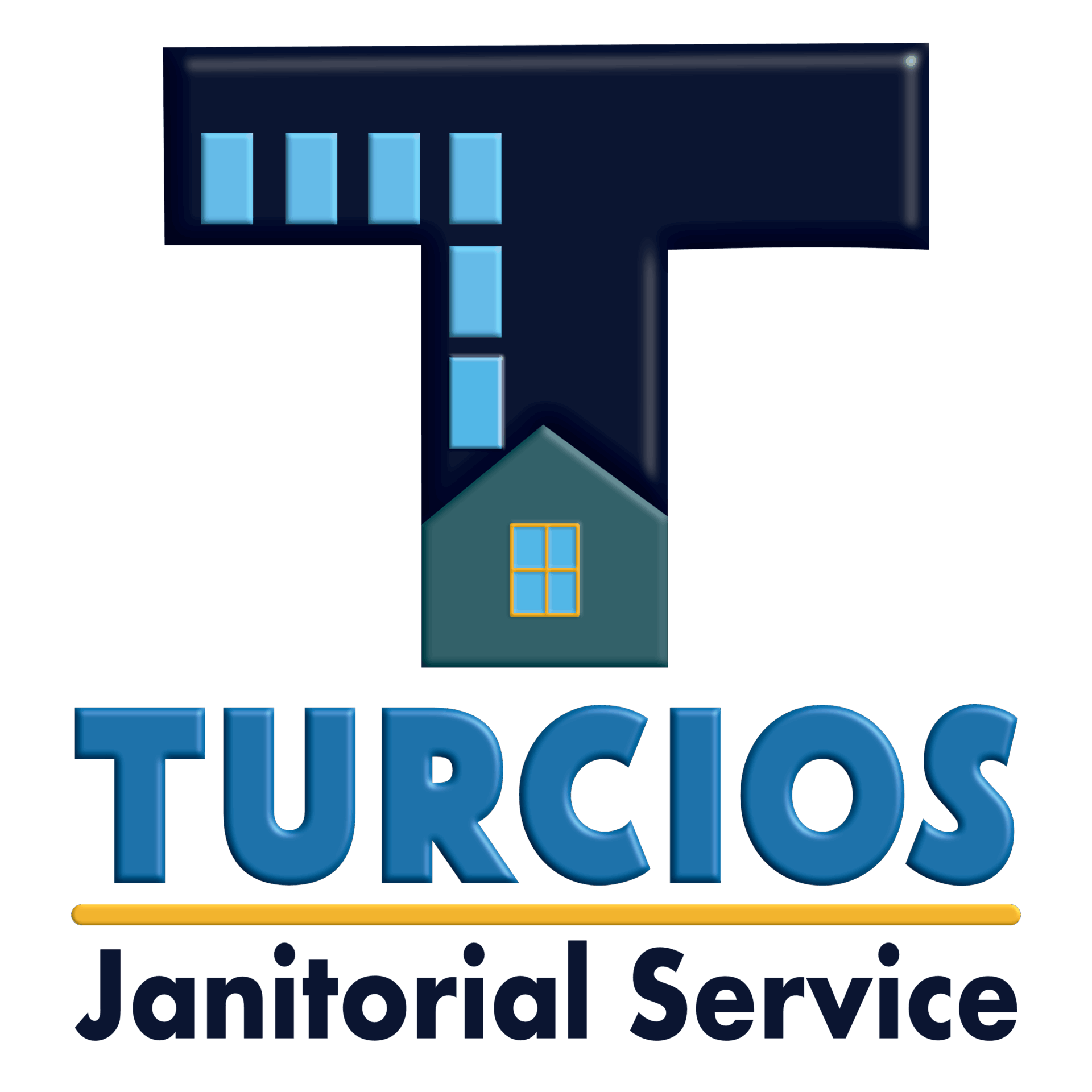 Turcios Janitorial Service Logo Black